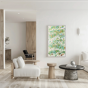 Green Abstract Art | Absrract Circle Paintings | Modern Abstract Art | Wall Art For Bedroom #DF031
