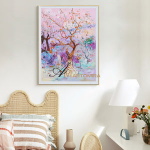 Colorful Wall Art | Modern Abstract Art | Large Canvas wall Art | Painting The Tree #DF006