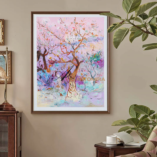 Colorful Wall Art | Modern Abstract Art | Large Canvas wall Art | Painting The Tree #DF006