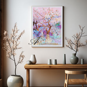 Colorful Wall Art | Modern Abstract Art | Large Canvas wall Art | Painting The Tree #DF006