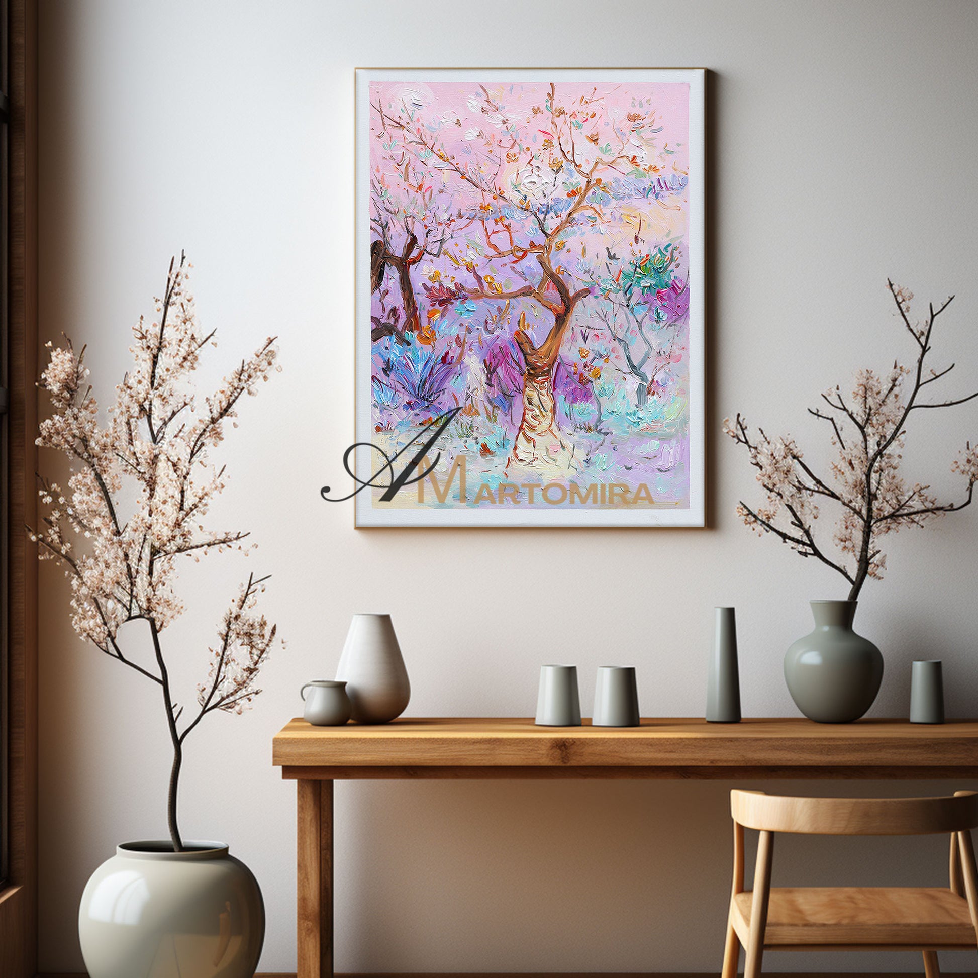 Colorful Wall Art | Modern Abstract Art | Large Canvas wall Art | Painting The Tree #DF006