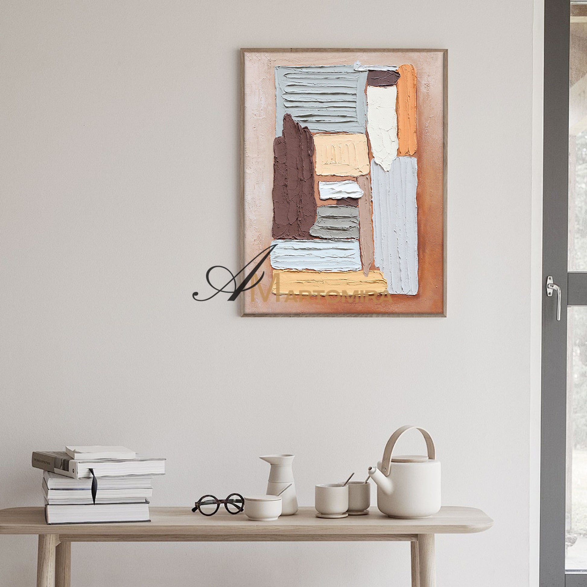 Abstract Wall Art | Contemporary Wall Art Decor | Large Abstract Wall Art For Living Room #DF007