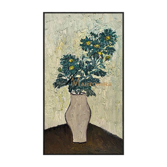 Flower Canvas Painting | Acrylic Flower Painting | Paintings Of Flowers In Vase #MF016