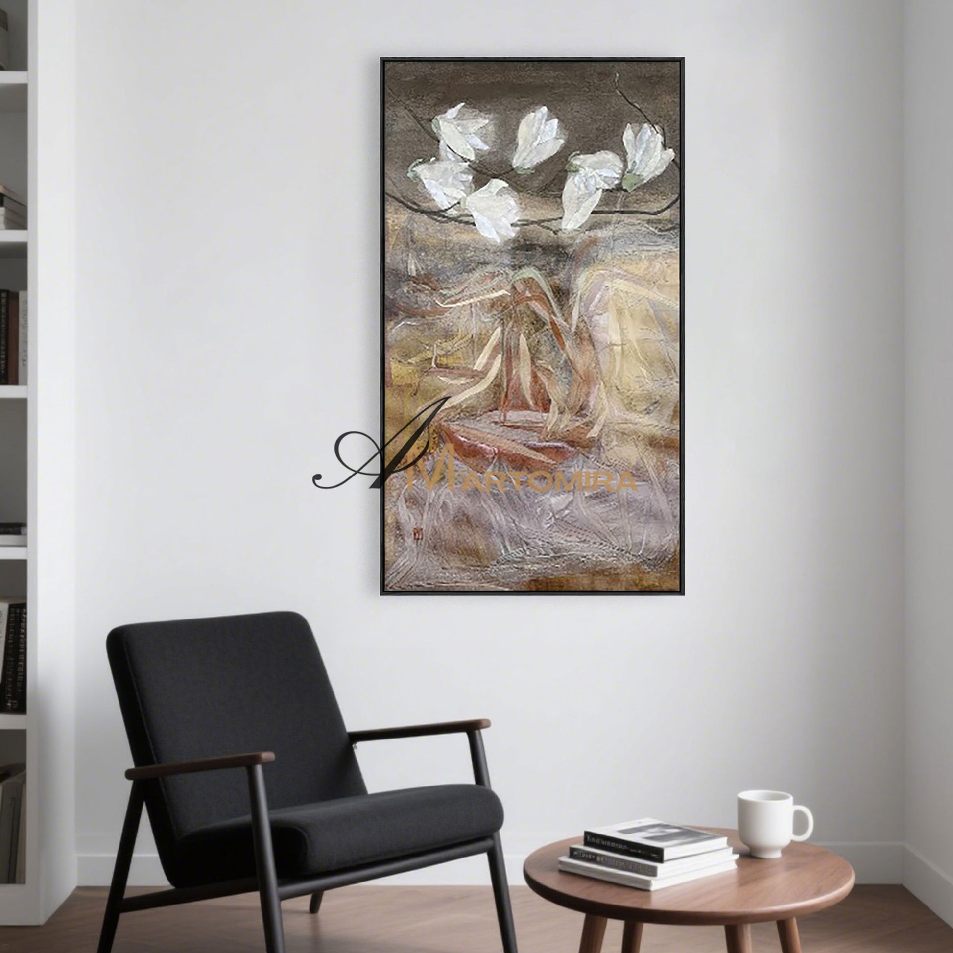 Abstract Flower Paintings | Decorative Wall Art | Handmade Paintings For Living Room | Abstract Wall Art #MF018