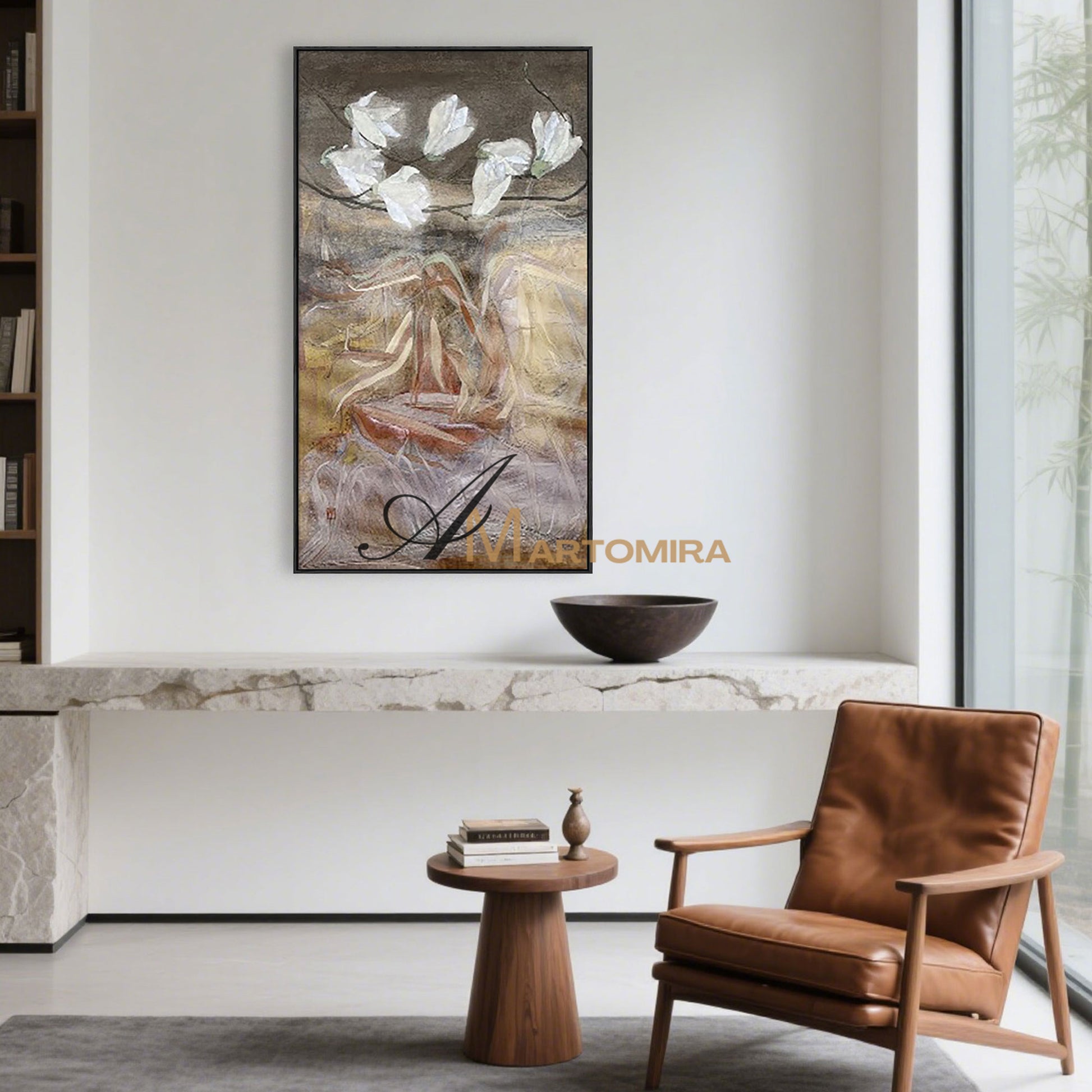 Abstract Flower Paintings | Decorative Wall Art | Handmade Paintings For Living Room | Abstract Wall Art #MF018