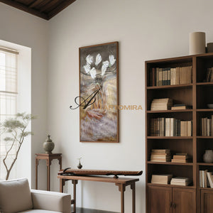 Abstract Flower Paintings | Decorative Wall Art | Handmade Paintings For Living Room | Abstract Wall Art #MF018