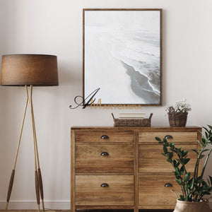 Wave Painting | Abstract Landscape Art | Beach Art Paintings | White Wall Art For Living Room #POS069