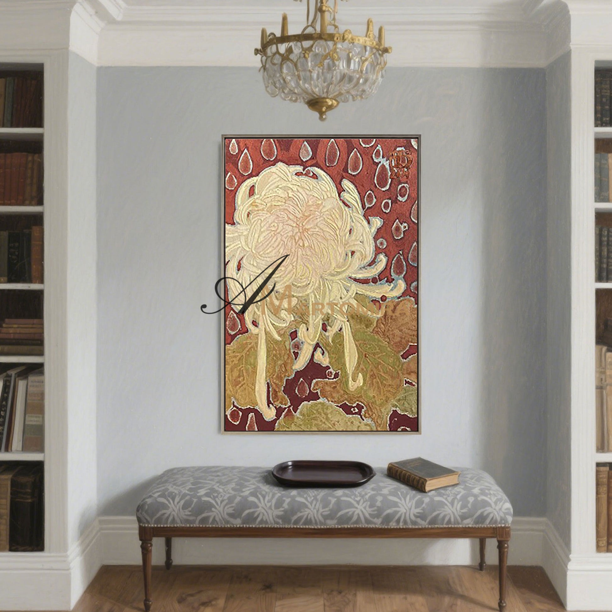 Abstract Flower Paintings | Acrylic Flower Painting | Paintings Of Chrysanthemums | Wall Art Canvas #MF019