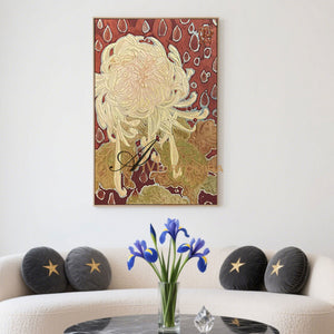 Abstract Flower Paintings | Acrylic Flower Painting | Paintings Of Chrysanthemums | Wall Art Canvas #MF019