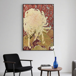 Abstract Flower Paintings | Acrylic Flower Painting | Paintings Of Chrysanthemums | Wall Art Canvas #MF019