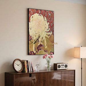 Abstract Flower Paintings | Acrylic Flower Painting | Paintings Of Chrysanthemums | Wall Art Canvas #MF019