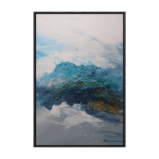Abstract Landscape Art | Abstract Painting Mountains | Landscape Wall Art For Living Room #DF058