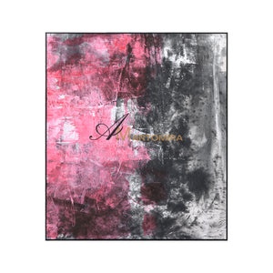 Pink And Black Wall Art | Modern Abstract Art | Minimalist Abstract Art | Abstract Painting For Living Room #DF049