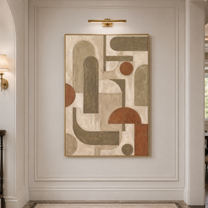 Black Beige Geometric Abstract 3D Textured Wall Art Modern Minimalist Grid Line Composition Artwork for Home Interior Living Room Bedroom Dining Room Office Hallway Decor