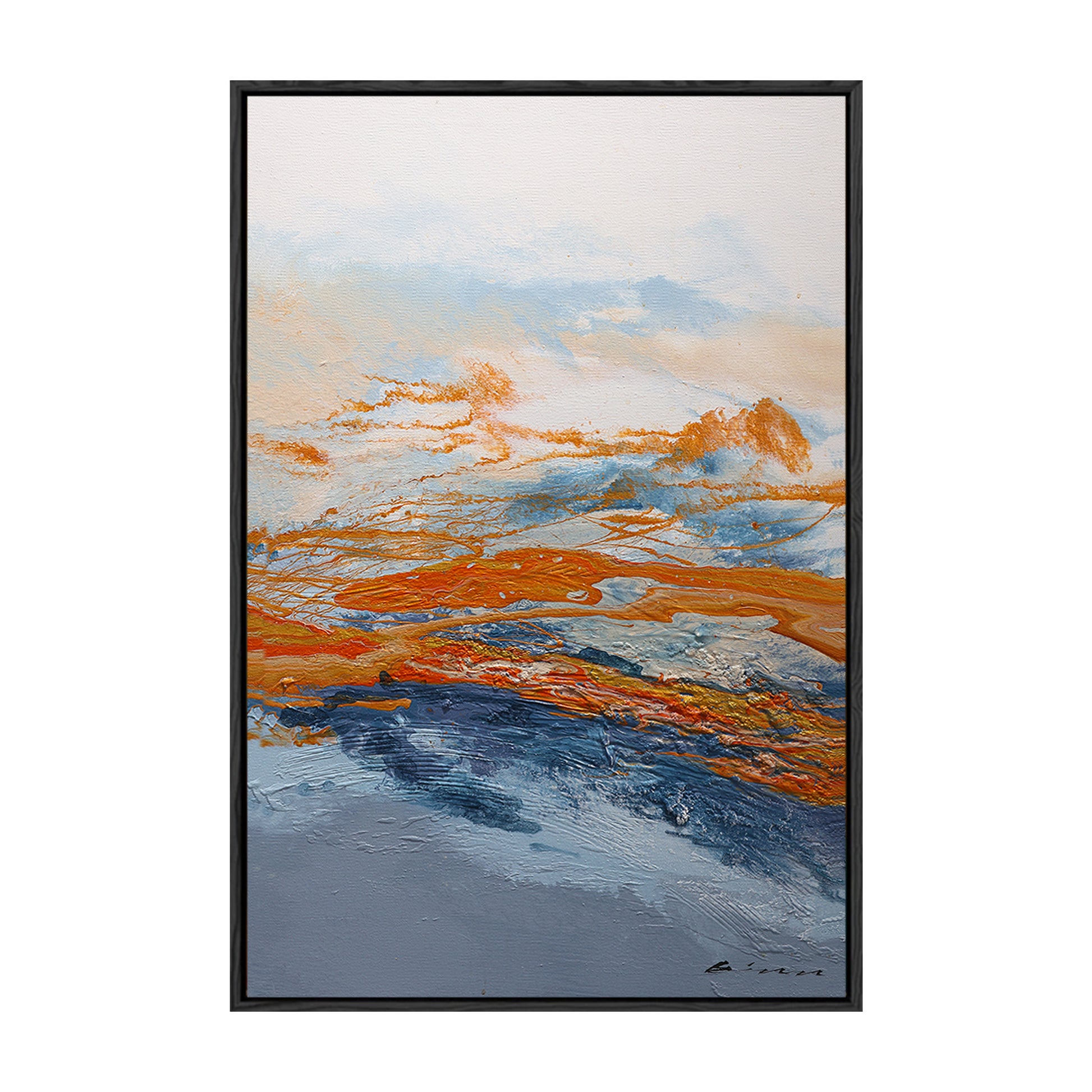 Landscape Wall Art | Ocean Abstract Painting | Abstract Wall Art | Paintings For Living Room #DF059