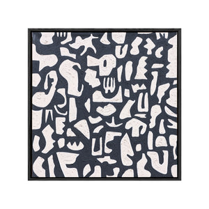 Black And White Abstract Art | Minimalist Paint | Abstract Geometric Art | Large Painting For Living Room #DF063