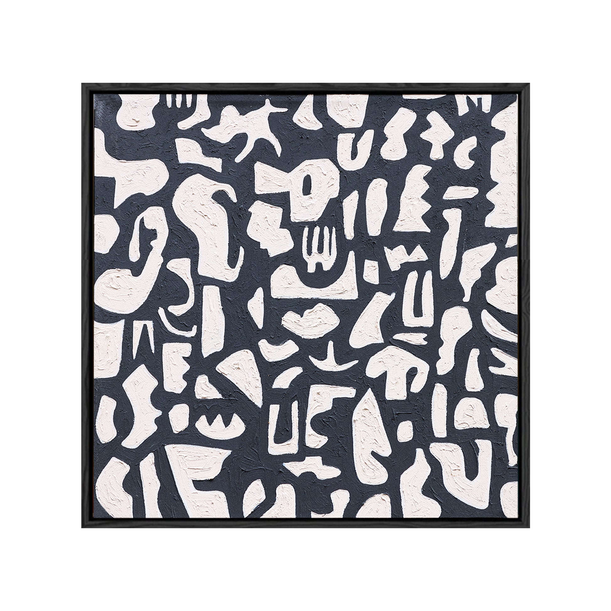 Black And White Abstract Art | Minimalist Paint | Abstract Geometric Art | Large Painting For Living Room #DF063