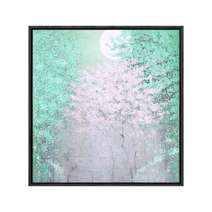 Paintings Of Trees | Green Wall Art | Landscape Canvas Painting | Contemporary Wall Decor #DF015