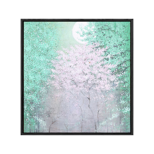 Paintings Of Trees | Green Wall Art | Landscape Canvas Painting | Contemporary Wall Decor #DF015