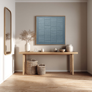 Minimalist Dark & Medium Grey Textured Abstract Square Wall Art with Subtle Repetitive Linear Grid Pattern - Neutral Modern Home Decor for Contemporary Spaces, Office & Living Areas, Understated Soft Tones, Thick Brush/Knife Texture