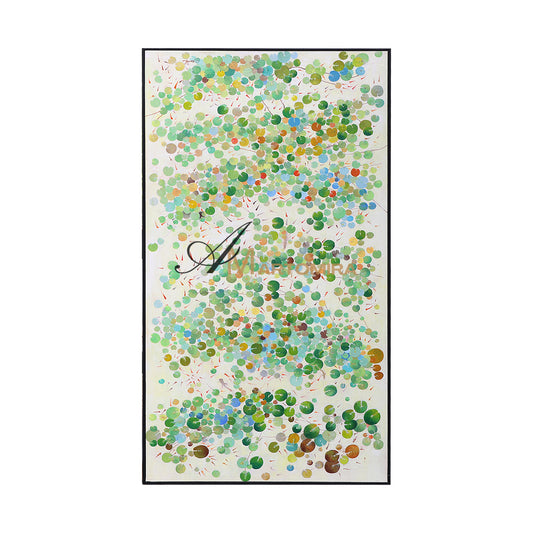 Green Abstract Art | Absrract Circle Paintings | Modern Abstract Art | Wall Art For Bedroom #DF031