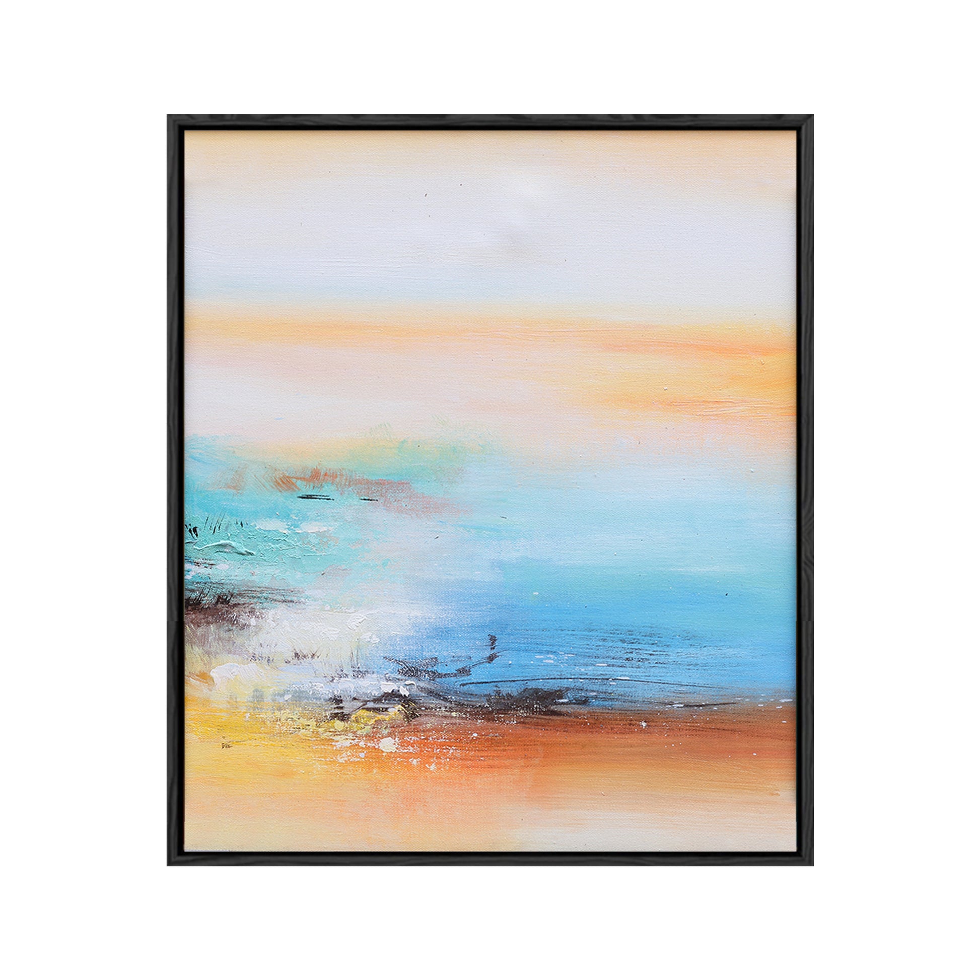 Lake Canvas Wall Art | Modern Abstract Wall Art | Abstract Landscape Wall Art #DF010