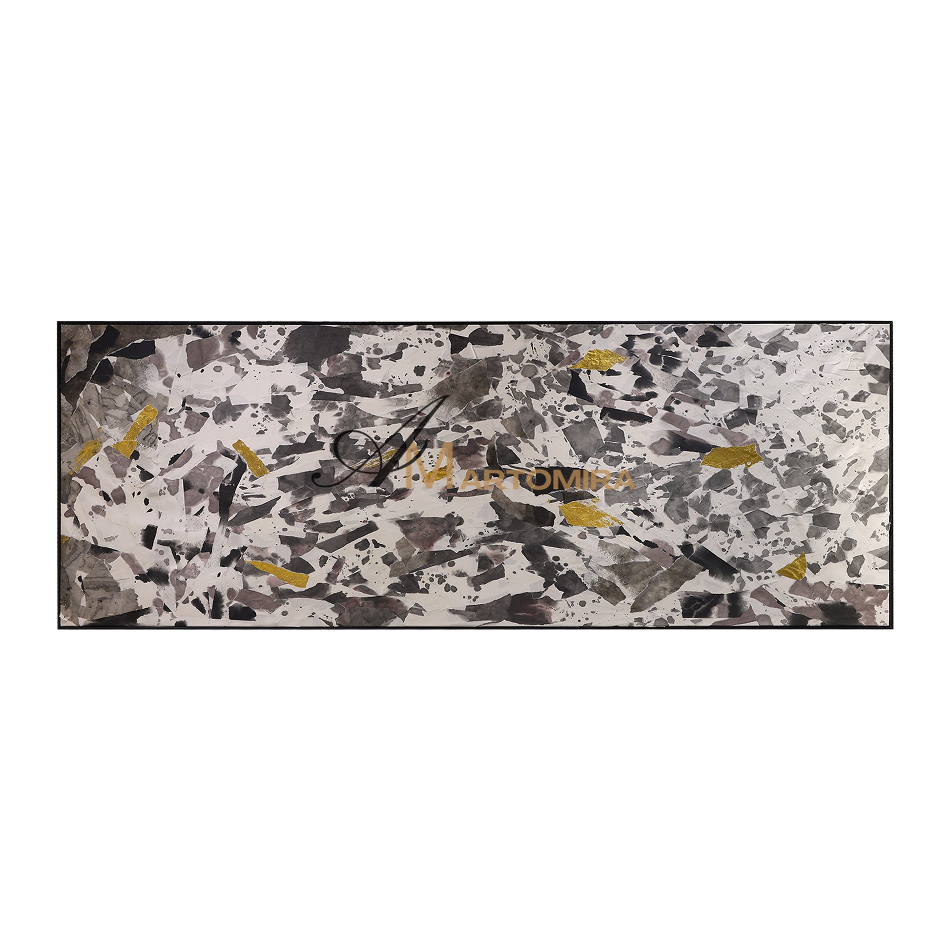 Black And White Wall Art | Abstract Art | Modern Abstract Wall Art | Large Horizontal Wall Art #DF052