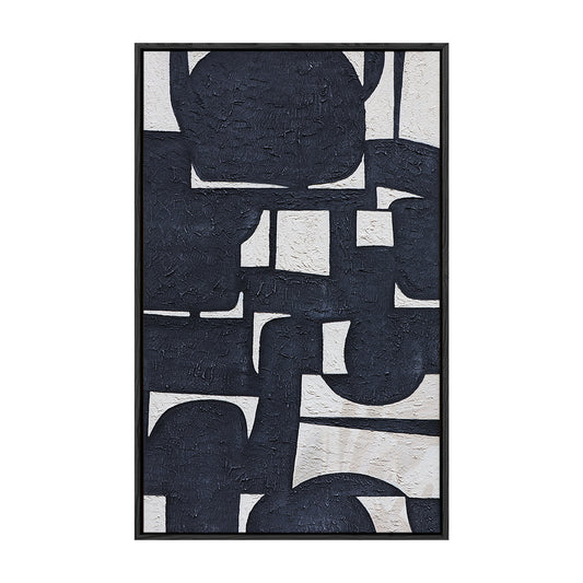 Black And White Abstract Art | Minimalist Abstract Art | Large Art Canvas | Wall Art For Living Room #DF012