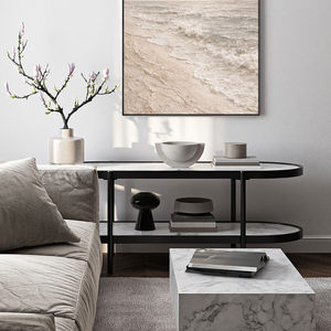 Minimalist Neutral Ocean Wave Textured Wall Art Beige White Grey Abstract Beach Scene Impasto Painting Coastal Artwork for Living Room Bedroom Dining Room Office Hallway