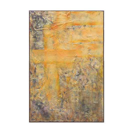 Textured Wall Art | Abstract Textured Canvas Art | Gold Acrylic Paint #DF034