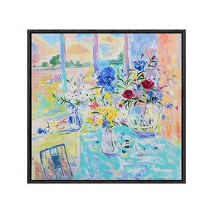 Colorful Wall Art | Flower Vase Painting | Floral Art Wall | Canvas Art Wall Decor #DF038