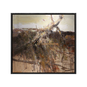 Wabi Sabi Art | Brown Wall Art | Abstract Modern Art Canvas | Textured Wall Art For Living Room #DF051