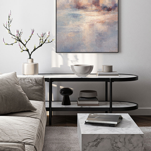 Soft Tonal Impressionist New York City Skyline with Water Reflection Vintage Wall Art for Modern Living, Bedroom, Dining, Office & Hallway Spaces