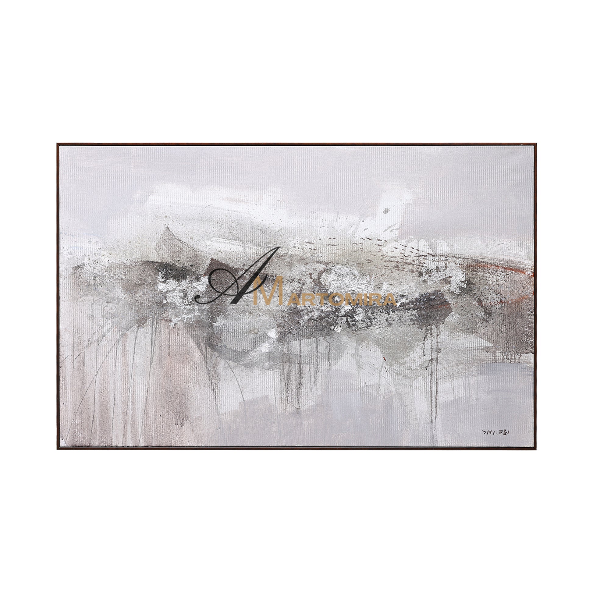 Large Art Canvas | Grey Wall Art | Wabi Sabi Wall Art | Paintings For Living Room #DF027