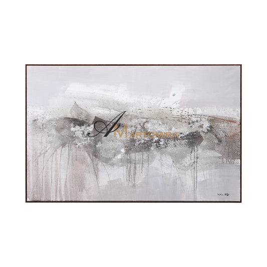 Large Art Canvas | Grey Wall Art | Wabi Sabi Wall Art | Paintings For Living Room #DF027
