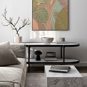 Bohemian Tropical Monstera Palm Leaves Pampas Grass Textured Abstract Floral Wall Art for Living Room Bedroom Dining Room Office Home Decor