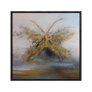 Animal Wall Art | Butterfly Painting| Textured Wall Art For Living Room | Gold Wall Art #DF056