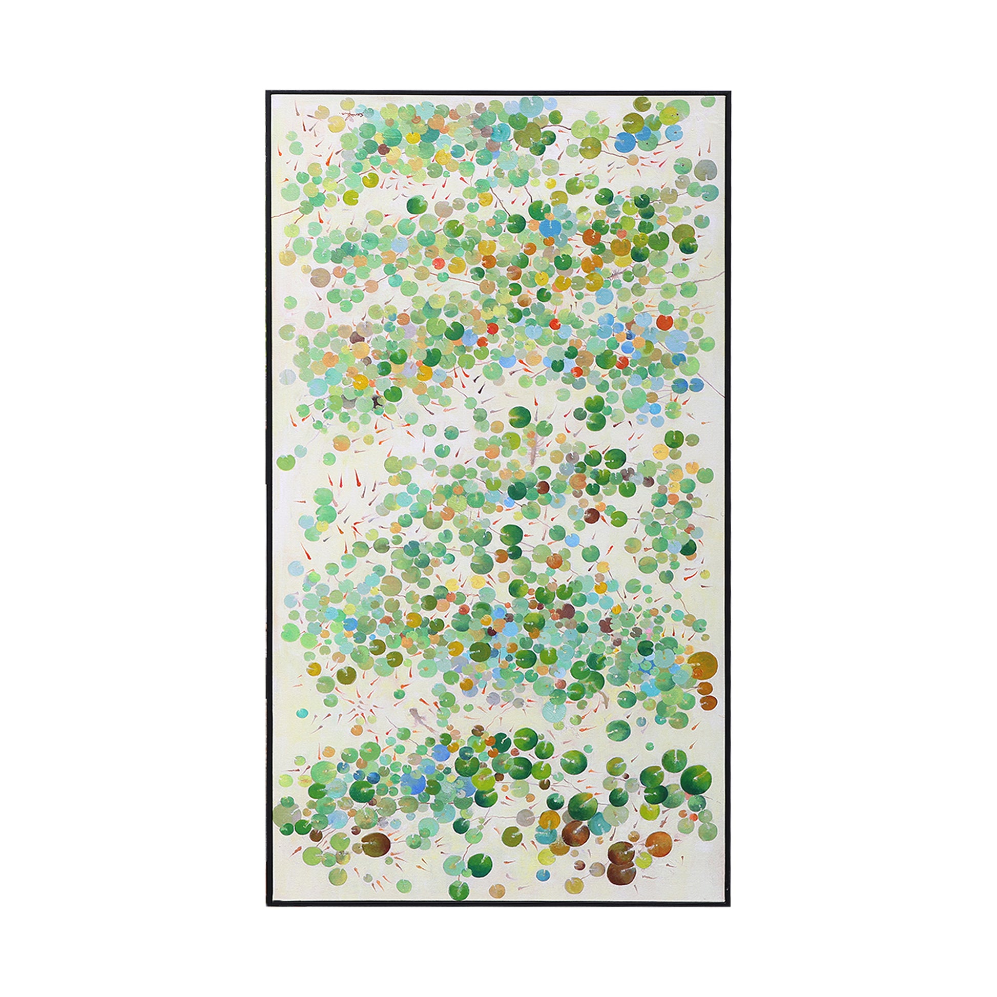 Green Abstract Art | Absrract Circle Paintings | Modern Abstract Art | Wall Art For Bedroom #DF031