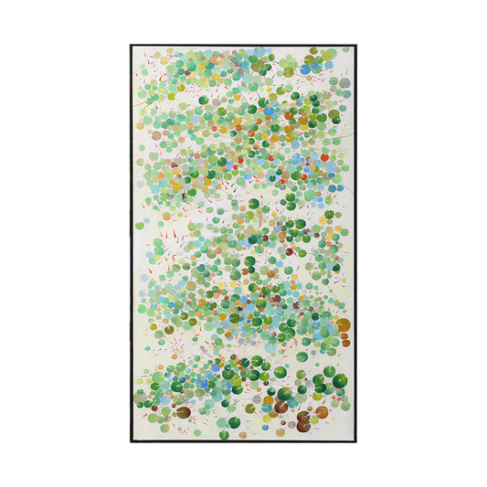 Green Abstract Art | Absrract Circle Paintings | Modern Abstract Art | Wall Art For Bedroom #DF031