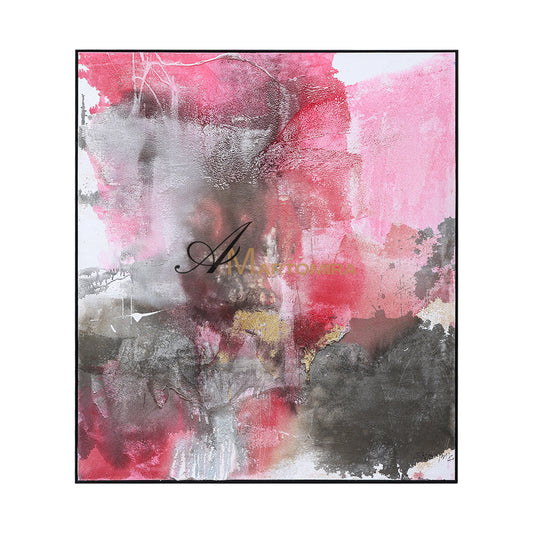Square Wall Art | Pink And Grey Abstract Art | Minimalist Abstract Art | Wall Art Decor #DF018