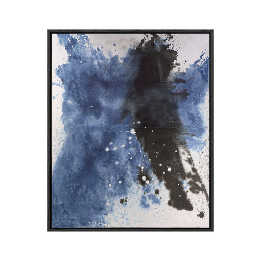 Black And Blue Abstract Art | Minimalist Abstract Art | Modern Wall Decor Art | Large Canvas Art #DF053