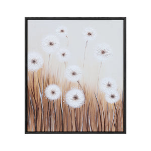 Flower Paintings On Canvas | Dandelion Painting | Wall Art For Living Room | Canvas Wall Decor #DF024