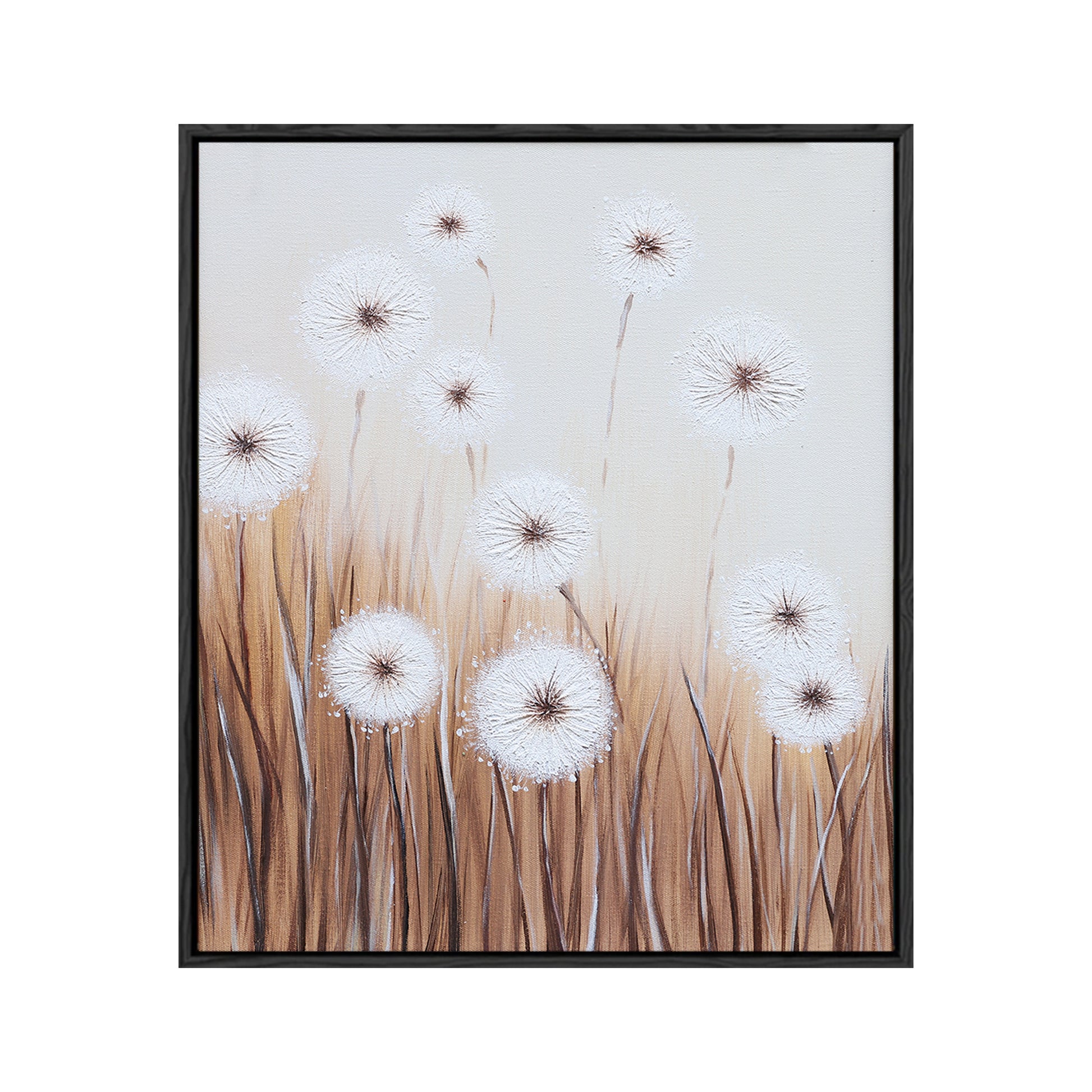 Flower Paintings On Canvas | Dandelion Painting | Wall Art For Living Room | Canvas Wall Decor #DF024