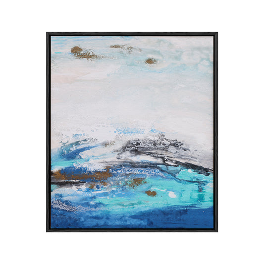 Blue And White Wall Art | Modern Abstract Painting | Blue Wall Art Abstract | Wall Art Decor #DF035