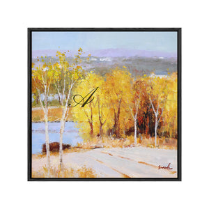 Landscape Wall Art Canvas | Autumn Painting | Tree Painting | Paintings For Living Room #DF023