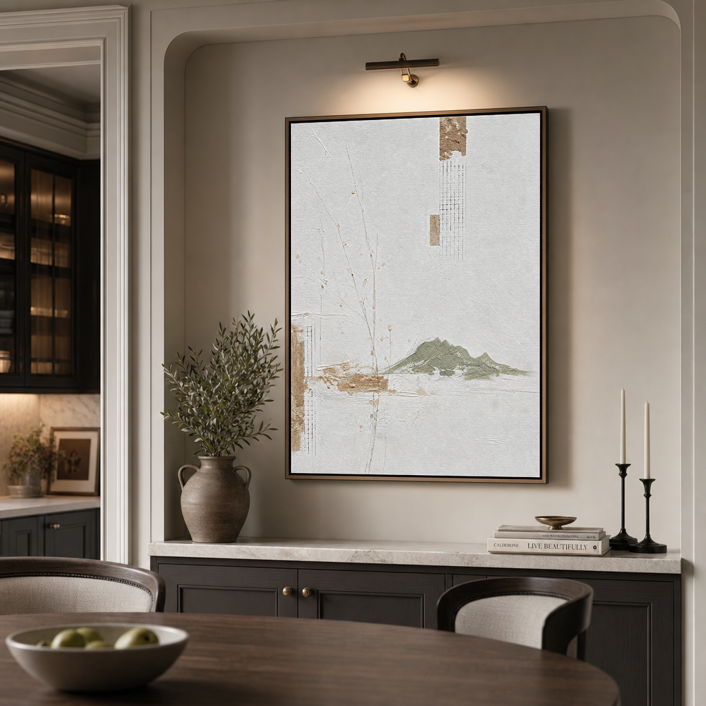 Wabi-Sabi-Kunst | Großformatige abstrakte Wandkunst | Schwarz-Weiß-Leinwandkunst | Abstrakte minimalistische Wandkunst #AH147