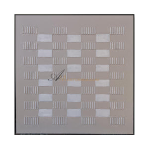 Wabi-Sabi Minimalist Textured Grid Painting | Neutral Abstract Canvas Art | Beige Geometric Wall Art | Modern Aesthetic Home Decor #WB002