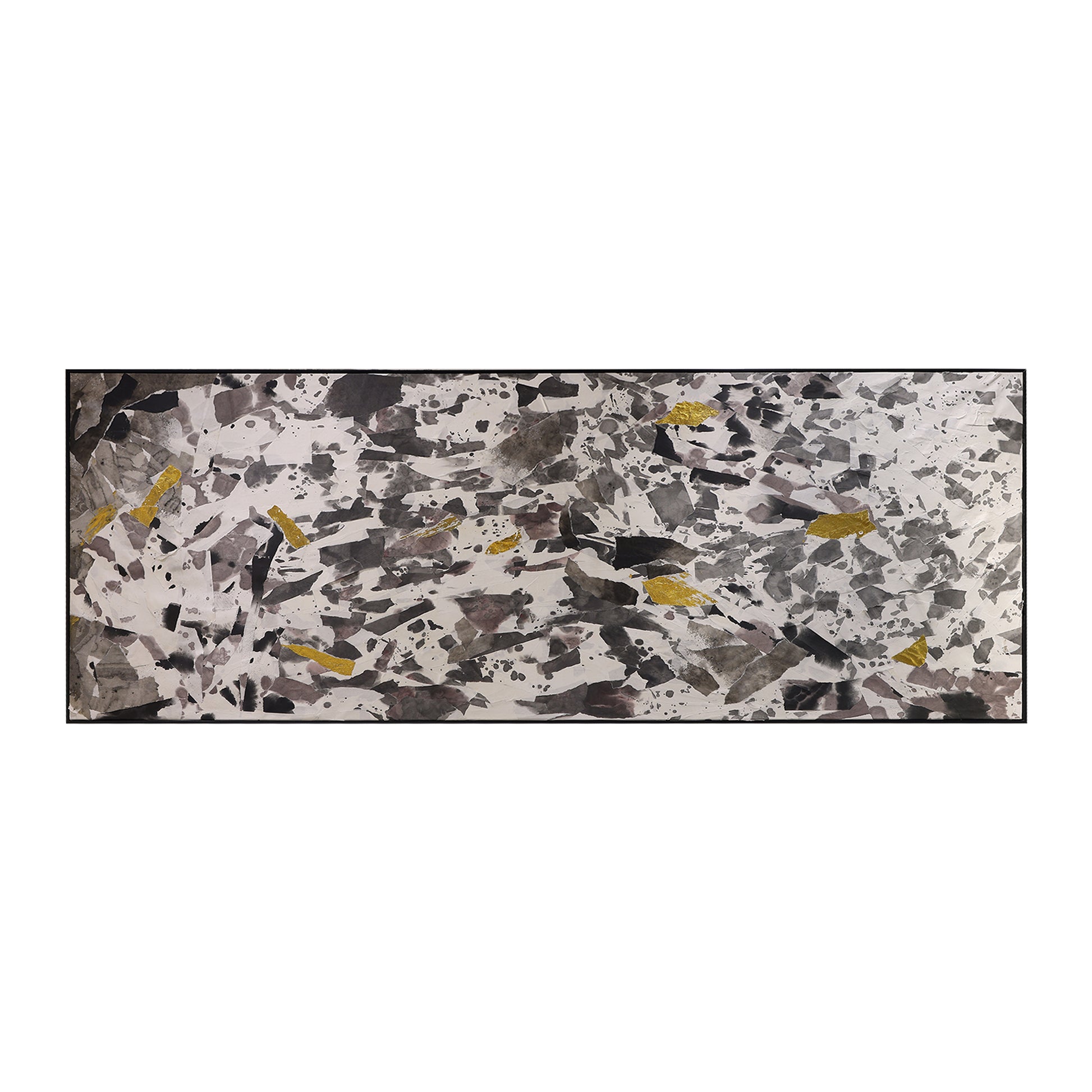 Black And White Wall Art | Abstract Art | Modern Abstract Wall Art | Large Horizontal Wall Art #DF052