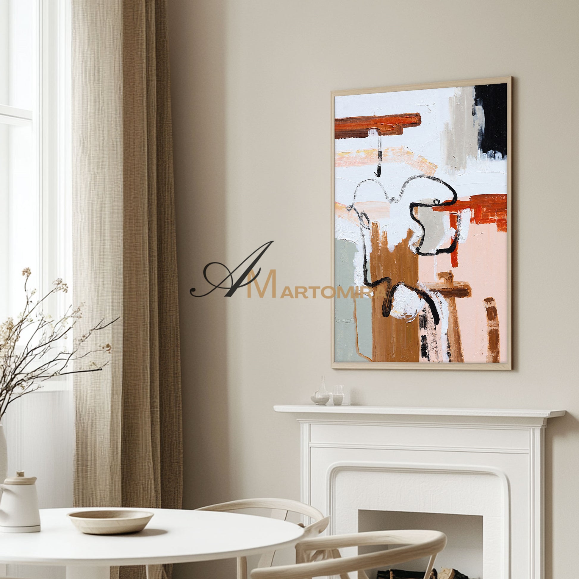 Large Abstract Canvas Art | Colorful Abstract Art | Minimalist Abstract Art | Large Art Canvas #DF019