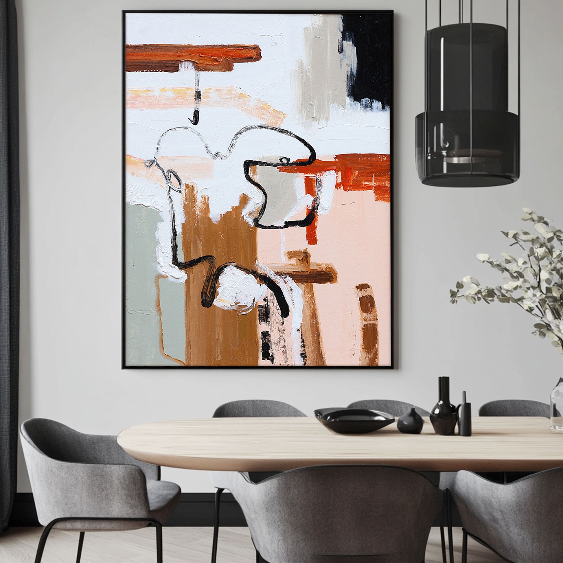 Large Abstract Canvas Art | Colorful Abstract Art | Minimalist Abstract Art | Large Art Canvas #DF019